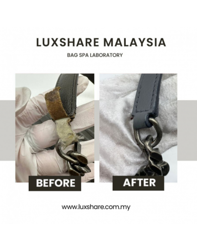 YSL GREY SILVER CHAIN SHOULDER BAG HANDLE REPLACEMENT 