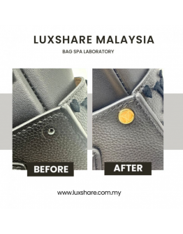 LOUIS VUITTON BLACK LEATHER HANDLE BAG HARDWARE REPAIR 