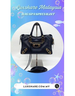 BALENCIAGA CLASSIC METALLIC EDGE CITY BAG (BAG SPA CLEANING,STICK BACK HANDLE)