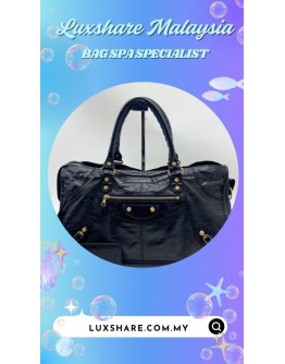 BALENCIAGA CLASSIC CITY HANDBAG IN BLACK (BAG SPA CLEANING,TREATMENT AND CARE)