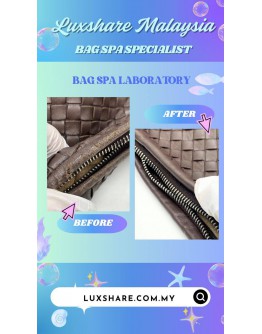 BOTTEGA VENETA INTRRCCIATO LEATHER HOBO BAG (BAG SPA CLEANING,NANO RESTORATION)