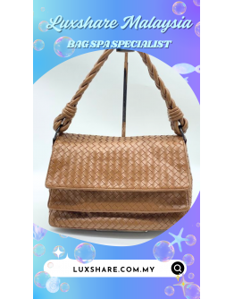 BOTTEGA VANETA SHOULDER BAG IN BROWN " NANO RESTORE AND BAG SPA SERVICE"