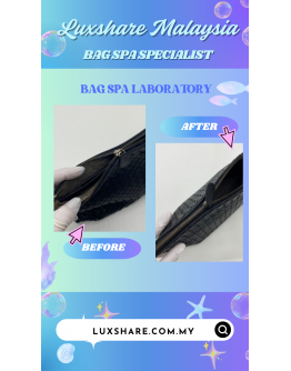 BOTTEGA VANETA CLUTCH IN BLACK" NANO RESTORE AND TREATMENT LEATHER"