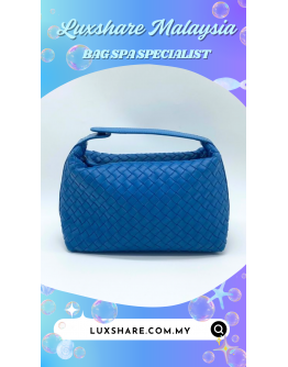  BOTTEGA VENETA IN BLUE BAG " LEATHER REPLACEMENT AND BAG SPA SERVICE"