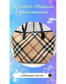 BURBERRY SUPERNOVA CHECK COATED CANVAS TOTE BAG (REMOVE MOULD , BAG SPA CLEANING)