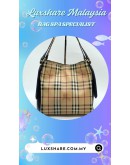 BURBERRY HAYMARKET CHECK COATED TOTE BAG (BAG SPA CLEANING,COLOR TOUCP UP)