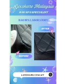 CHANEL CLASSIC DOUBLE FLAP SHOULDER BAG IN BLACK QUILTED CAVIAR LEATHER (BAG SPA CLEANING,TOUCH UP CORNER PART)