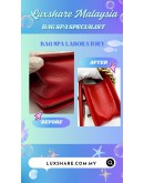CHANEL BOY BAG IN QUILTED RED LEATHER (BAG SPA CLEANING,NANO RESTORATION)