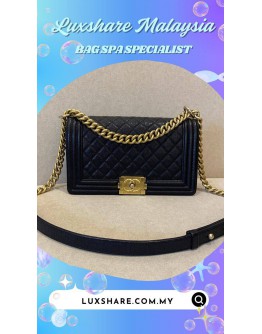 CHANEL BOY HANDBAG (BAG SPA CLEANING,COLOR TOUCH UP)