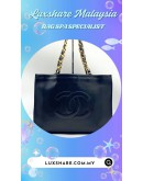 CHANEL TOTE BAG WITH CHAIN STRAP HANDLES (LEATHER REPLACEMENT),COLOR TOUCP UP)