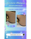 CHANEL FILIGREE VANITY CASE IN A BEIGE AND BLACK CAVIAR (BAG SPA CLEANING,COLOR TOUCP UP)