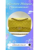 CHANEL MEDIUM CLASSIC DOUBLE FLAP SHOULDER BAG IN YELLOW (BAG SPA CLEANING, NANO RESTORATION)
