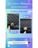 CHANEL CLASSIC FALP BAG (BAG SPA CLEANING,COLOR TOUCH UP)