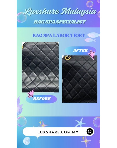 CHANEL CLASSIC FALP BAG (BAG SPA CLEANING,COLOR TOUCH UP)