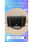 CHANEL CLASSIC FLAP BAG IN BLACK (COLOR TOUCP UP,OIL EDGE)