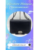CHANEL BOY BAG IN BLACK CHEVRON QUILTED LEATHER (BAG SPA CLEANING,SCREW REPLACEMENT)