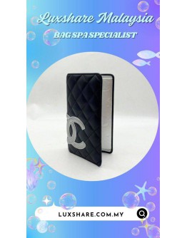 CHANEL CAMBON LINE QUILTED LEATHER LONG WALLET (BAG SPA CLEANING,COLOR TOUCH UP)