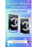 CHANEL CAMBON LINE QUILTED LEATHER LONG WALLET (BAG SPA CLEANING,COLOR TOUCH UP)