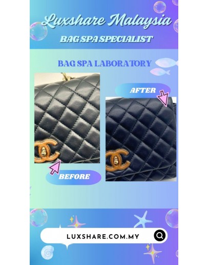 CHANEL KNOCK ON WOOD TOP HANDLE BAG (BAG SPA CLEANING,TREATMENT AND CARE)