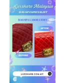 CHANEL BOY BAG IN RED QUILTED LEATHER (BAG SPA CLEANING,TREATMENT AND CARE)