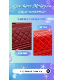 CHANEL BOY BAG IN RED QUILTED LEATHER (BAG SPA CLEANING,TREATMENT AND CARE)