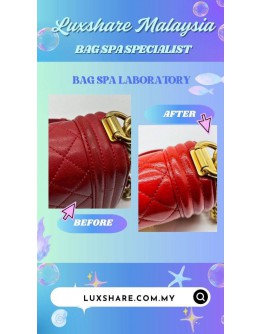 CHANEL BOY BAG IN RED QUILTED LEATHER (BAG SPA CLEANING,TREATMENT AND CARE)