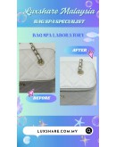 CHANEL WHITE QUILTED LEATHER MINI VANITY CASE (BAG SPA CLEANING,TREATMENT AND CARE)