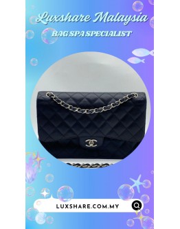 CHANEL CLASSIC FLAP BAG IN BLACK (BAG SPA CLEANING,TREATMENT AND CARE)