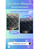 CHANEL CLASSIC FLAP BAG IN BLACK (BAG SPA CLEANING,TREATMENT AND CARE)