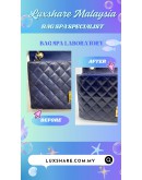 CHANEL BLACK PATENT LEATHER FLAP BAG (BAG SPA CLEANING,NANO RESTORATION)