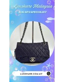 CHANEL EASY FLAP BAG IN DARK PURPLE (BAG SPA CLEANING, TREATMENT&CARE)