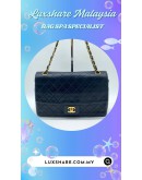 CHANEL MEDIUM DOUBLE FLAP BAG IN BLACK (HARDWARE REPLACEMENT,BAG SPA CLEANING)