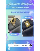 CHANEL MEDIUM DOUBLE FLAP BAG IN BLACK (HARDWARE REPLACEMENT,BAG SPA CLEANING)