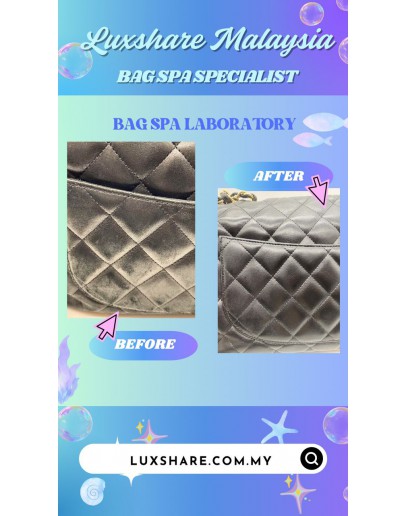 CHANEL JUMBO DOUBLE FLAP SHOULDER BAG IN BLACK (NANO RESTORATION, BAG SPA CLEANING)