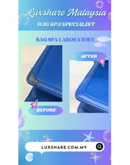 CHANEL LIMITED EDITION COLOURFUL SPECIAL DESIGN BOY MEDIUM IN BLUE (BAG SPA SERVICE, LEATHER REPLACEMENT)