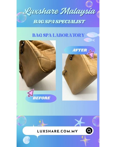 CHANEL CHAIN TOTE BAG IN BEIGE (BAG SPA CLEANING, NANO RESTORATION)