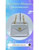 CHANEL WHITE CAVIAR LEATHER CHAIN TOTE BAG (BAG SPA CLEANING,TREATMENT&CARE)