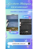 CHANEL REISSUE 2.55 FLAP BAG BLACK PATENT LEATHER (BAG SPA CLEANING,LEATHER REPLACEMENT)