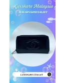 CHANEL ZIP-AROUND WALLET BLACK PATENT LEATHER (BAG SPA CLEANING,NANO RESTORATION)
