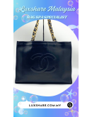 CHANEL VINTAGE TOTE BAG IN BLACK AND GOLD HARDWARE " NANO RESTORE HARDWARE REPLACEMENT AND BAG SPA SERVICE"