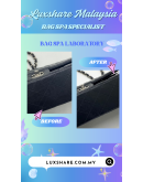 CHANEL MEDIUM CALF SKIN FLAP BAG SILVER HARDWARE" BAG SPA SERVICE AND TREATMENT LEATHER"