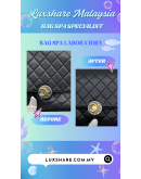 CHANEL FLAP BAGS IN DUAL TONED HARDWARE" BAG SPA SERVICE AND TREATMENT LEATHER"