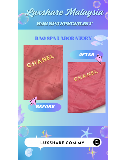 CHANEL 22 IN PINK LAMBSKIN LEATHER AND GOLD HARDWARE" NANO RESTORE AND BAG SPA SERVICE"