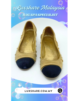 CHANEL BALLET FLAT SHOE" DEEP CLEANING AND TREATMENT LEATHER"