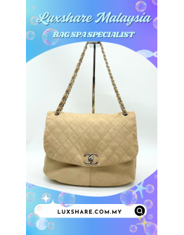  CHANEL SHOULDER BAG IN SUEDE LEATHER" DEEP CLEANING AND BAG SPA SERVICE"
