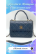 CHANEL TRENDY CC FLAP WITH TOP HANDLE LAMBSKIN LEATHER" NANO RESTORE AND GOLD PLATED"
