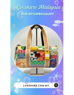 COACH PATCHWORK MINI BOSTON BAG (BAG SPA CLEANING,TREATMENT&CARE)