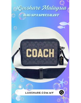 COACH CHARTER CROSSBODY BAG 24 IN SIGNATURE CANVAS (BAG SPA CLEANING, NANO RESTORATION)