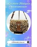 COACH SOHO BUCKLE FLAP BAG IN BROWN SIGNATURE MONOGRAM CANVAS (BAG SPA CLEANING,TREATMENT AND CARE)