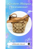 COACH VINTAGE SIGNATURE F13358 BROWN CANVAS HOBO SHOULDER BAG (BAG SPA CLEANING,TREATMENT AND CARE)